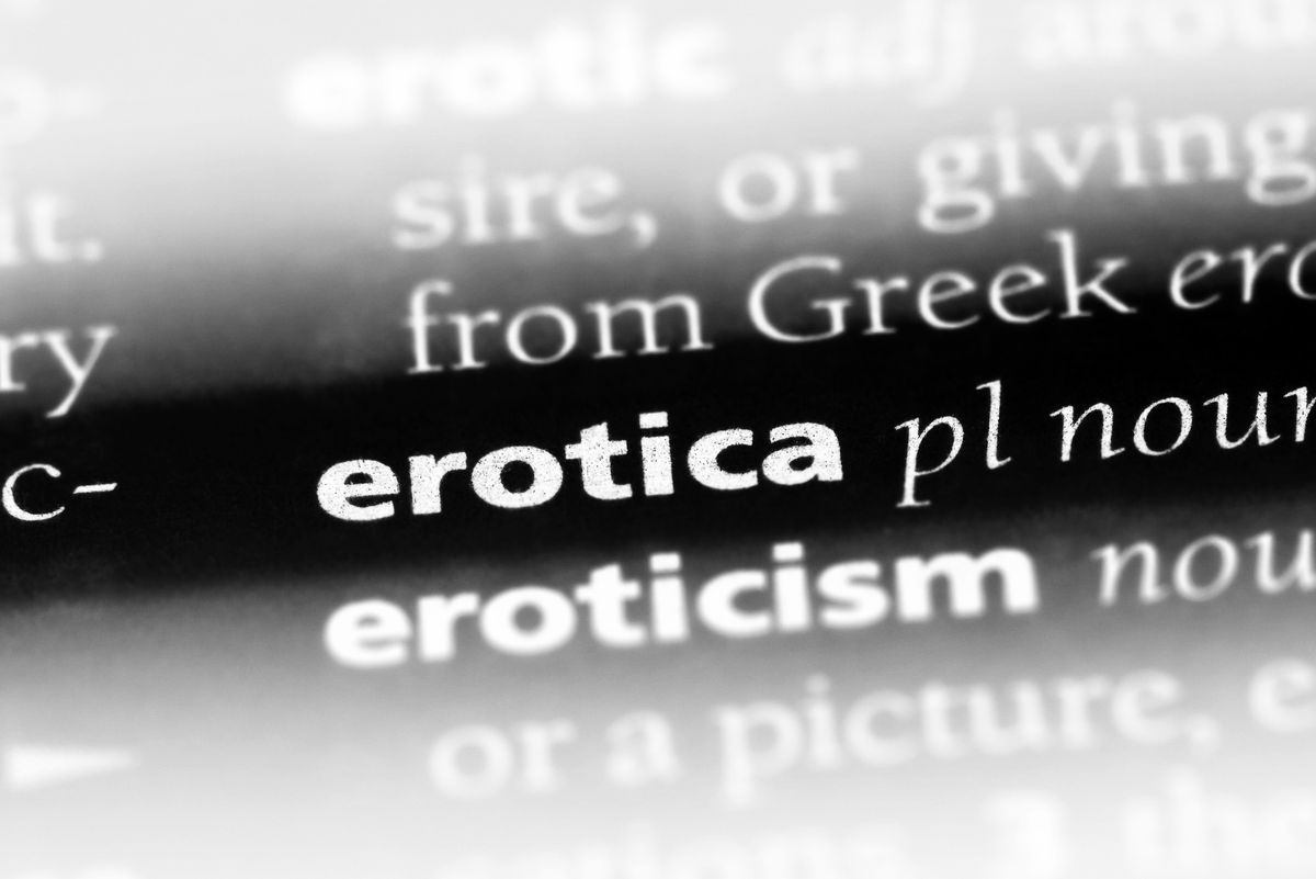 erotica word in a dictionary. erotica concept